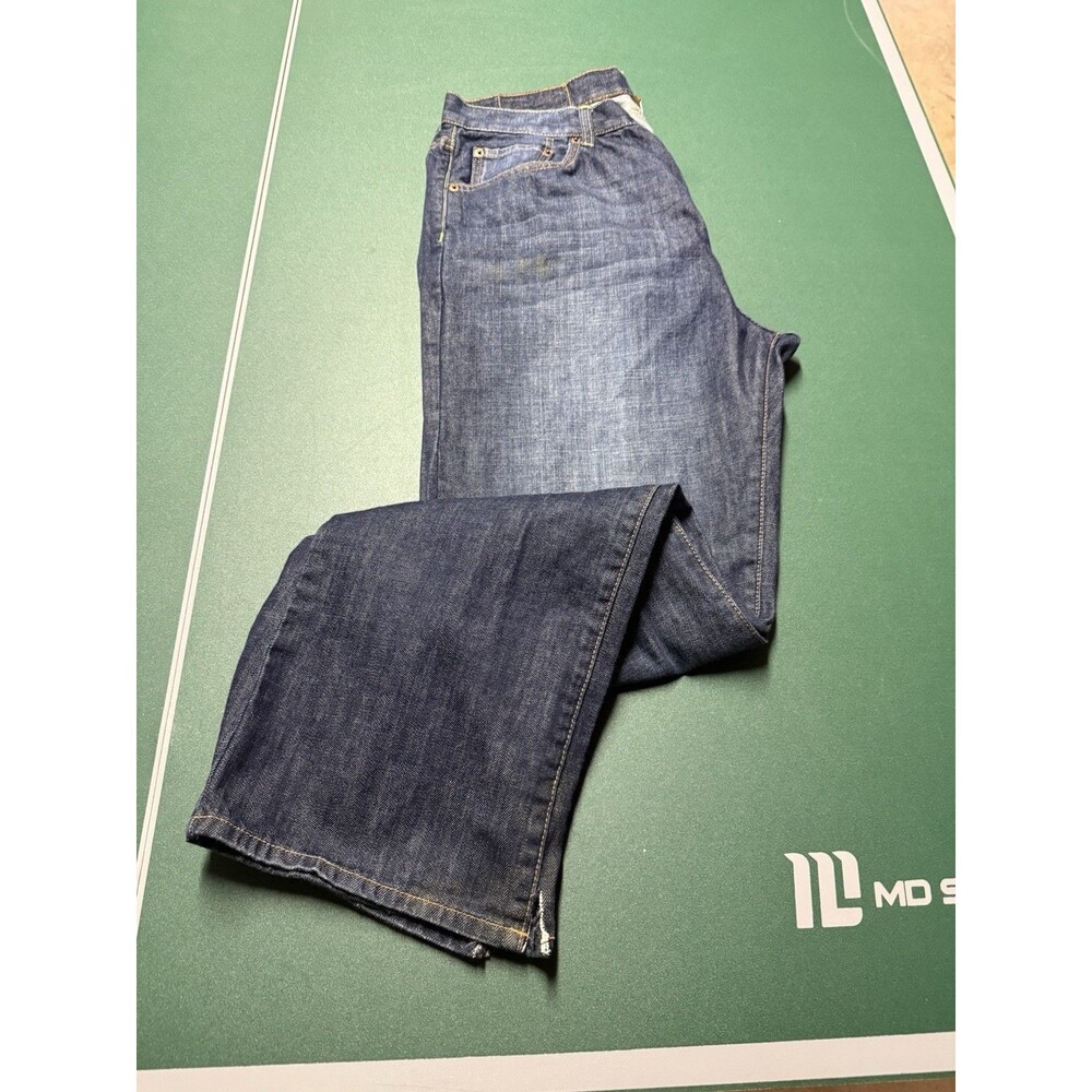 Lucky Brand 165 Straight Jeans Men’s 36 Distressed Raw Cut Hem Denim